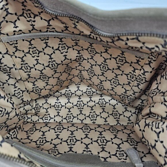 NANETTE LEPORE Bone Suede Hobo Shoulder Bag with Intricate Woven Design - Picture 9 of 11